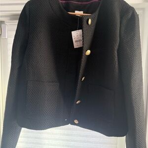 Women's Black Jacket with Gold Buttons
